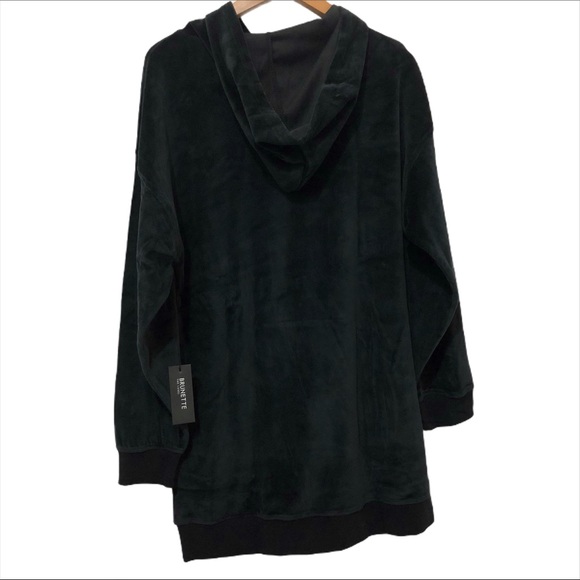 🆕 size S/M Brunette Hoodie Tunic Black/Blonde - Picture 3 of 5